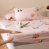 30cm Pocket Cartoon Velvet Bedsheet Flannel Bedsheet Single Queen / King Size Fitted Bedsheet Cadar 