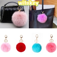 WITAKEY Plush Ball Pendant, Hanging Decoration 8cm Fluffy Ball Keychain, DIY Imitation Rabbit Fur So