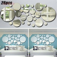 26pcs 3D Mirror Wall Stickers Acrylic Mural Wall Decals Modern DIY Home Decor