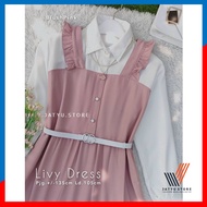 Baju Gamis Dress Syari Long LIVY Dress Dres Drees Deres Korea Korean Style Party Invitation Party We
