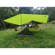 New Qura Quat 4x6m Huge Flysheet Tarp with 16 Tie-Out Points 100% waterproof PU3000mm By Bushcraft Malaya