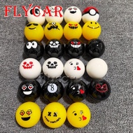 Car Gear Shift Knob Cute Expressions Manual Car Gear Shifter Stick Knob Acrylic Ball Shape JDM Style