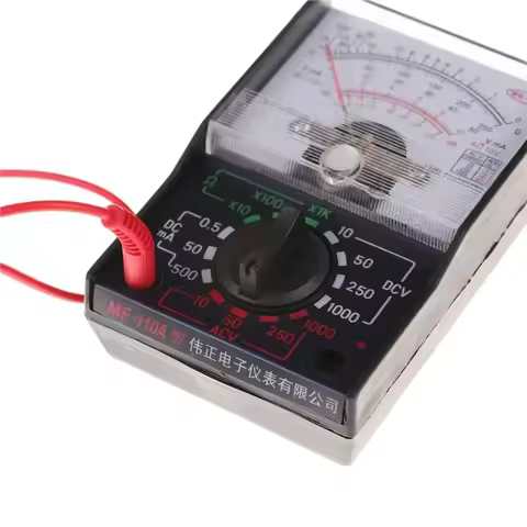MF110A Analog Multimeter DC AC 250V 1000V Test Pen Voltmeter 250ma Ammeter Meter Analog Multimeter T