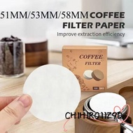 CHIHIRO11Z9D 100Pcs Water Filter Papers, 51/53/58mm Disposable Coffee Filter Paper, Durable Round Un