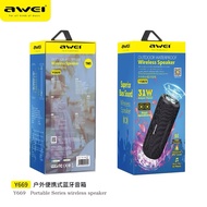 AWEI Y669 Outdoor Wireless Speaker IPX6 Waterproof Outdoor Portable Awei Bluetooth Speaker RGB Awei 