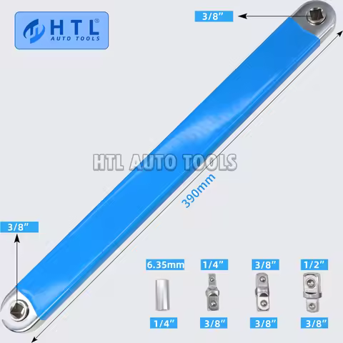 Offset Extension Wrench Tight Spaces Extension Tool with 1/2", 1/4" and 3/8" Drive Adapters Universa