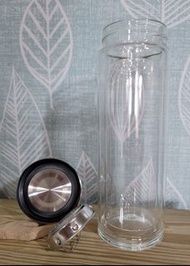 玻璃水瓶 水杯 高硼珪隨行杯 雙層玻璃瓶  玻璃水壺