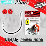 2022 new models NINJA NJ-7771 High Quality Fishing Prawn Hook / Mata Kail Udang / Galah Hook