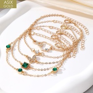 ASIXGOLD Women's Fashion 916 Gold Bracelet Diamond Moissanite Aesthetic Design Bracelet Jewelry