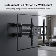 Universal Full Motion TV Wall Mount Bracket 14-85 Inch, Heavy Duty 85kg Adjustable TV Stand