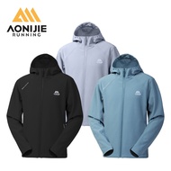 AONIJIE FM5208 Mens Softshell Jacket Fleece Lined Waterproof Windproof Lightweight Outerwear Zip Hik