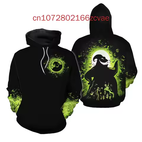 New Oogie Boogie Hoodie Nightmare Before Christmas Jack Skellington Men's and Women's Casual Fashion