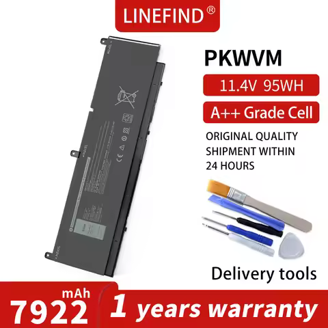 95WH PKWVM L aptop Battery For DELL Precision 7550 7560 7750 7760 Series P44E P93F C903V CR72X 17C06