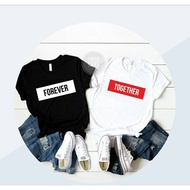 Couple Shirt Black And White Forever&Together C089 Each