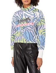 KENDALL + KYLIE Women's Graphic Turtle Neck Sweatshirt
