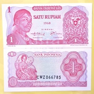 Uang 1 rupiah Sudirman emisi 1968 UNC super