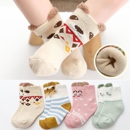 Soft Furry Baby Socks with Cartoon Pattern