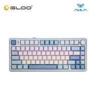 AULA F75 Multi Mode Hot Swap Mechanical Keyboard With Gray Wood V3 Switch