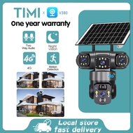 TIMI V380 Pro 4G Solar Camera 12MP 4G SIM Card Connection 360 Wireless Solar CCTV Auto Rotation Outd