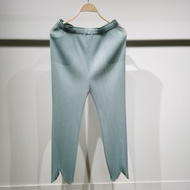 Sunya 1. Miyake พับได้ Ins แฟชั่นสไตล์การถักพู่ด้วยตนเองกางเกงจีบ6855