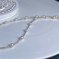 流光小夜曲淡水珍珠小米珠淡水珠珍珠手環真珠手環18K手鍊手環