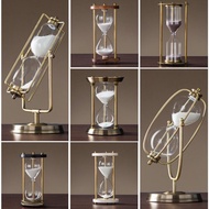 1/2/3/5/10/15/Min Metal Hourglass Nordic Creative Light Luxury Sandglass Ornaments European Style Ho
