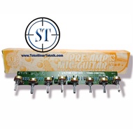 Kit 1 Channel 8 Potentiometer Pre-Amp 1 CH Pre AMP Dc 12-15V + Mic Guitar Tone Control Modular Mixer