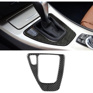 WINKA Car Gear Shifter Panel Cover Compatible with BMW E90 3 Seires Gear Shift Knob Frame Trim Carbo