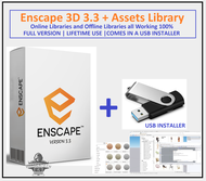 Enscape 3D 3.3 + ONLINE AND OFFLINE Assets Library 101% FULL VERSION  | LIFETIME USE  | NO EXPIRY | 