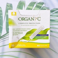 ผ้าอนามัยแบบสอด 16 ชิ้น ออแกนิก Organic Tampons Compact Regular Absorbency 16 Tampons (Organyc) สำหร