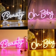 Letter LED Neon Light Bedroom Wall Decoration Holiday Party Wedding Decoration Light