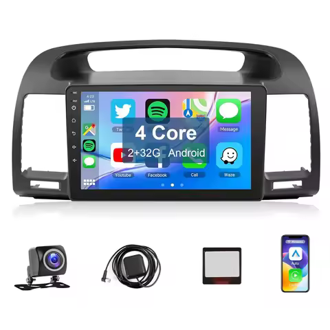 9inch IPS Touch Screen for Camry Stereo with Carplay Android Auto Bluetooth GPS WiFi MirrorLink+Can 