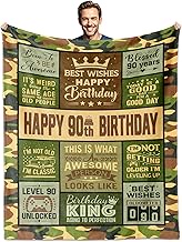 90th Birthday Gifts for Men, 90 Year Old Birthday Gift for Man, Happy 90 Birthday' for Men Blanket 6