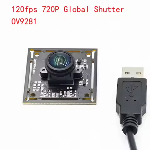 OV9281 120fps Global Shutter USB Camera Module 1MP Monochrome Webcam 720p 1280x720 Fisheye Motion Ca