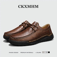 CKXMHM 38-46 Men's Leather Shoes Big Size Casual Slip-ons Shoes 45 46