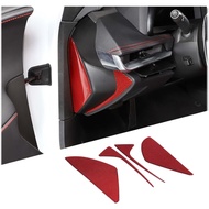 Soft 3D Real Carbon Fiber Car Anti Crash Trim Dashboard Side Door Panel Sticker Trim Decor Trim Comp