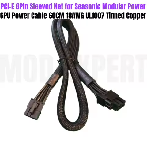 6+2 PCIe Graphics Card GPU Power Cable for Seasonic FOCUS+ GOLD GX-1000, GX-850, GX-750, GX-650, GX-