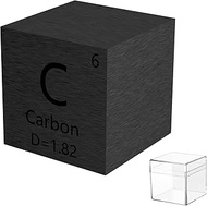 Carbon Element Cube 0.39”Density Metal Cube 10MM Up to 99.9% Purity for Students Teacher Science Lov