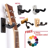 Guitar Wall Hanger for Electric, Acoustic, Bass, Ukulele (FREE 2 Pick) Gitar Akustik, Elektrik, Ukulele Kecil Murah 吉他配件