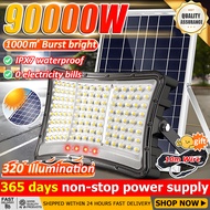 【24 hours delivery】90000W lampu solar light outdoor led solar tahan 24jam luar rumah solar lights so