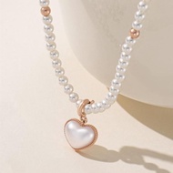 J.ESTINA Mariel pearl bead necklace + pendant set LALA J-line IU's Pick crystal pearl + white heart pearl, silver + rose gold / from Seoul, Korea