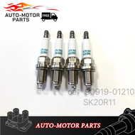 （กล่องสีขาว）จัดส่งฟรี！4pcs หัวเทียน DENSO IRIDIUM TOYOTA SK20R11 (Camry Wish ALTIS VIOS Yaris) PART NO 90919-01210