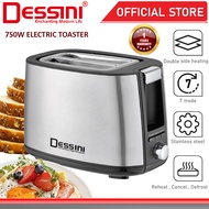 DESSINI ITALY Double Sided Electric Bread Toaster Sandwich Maker 7 Levels Adjustable Pop Up Panini B