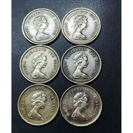 QE II 50 Cent 1977 -1980( 6 Coins )