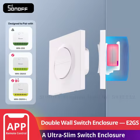 SONOFF E2GS Fusion Series Double Switch Enclosure Compatible Products Designed for SONOFF MINI-2GS, 