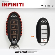 [2M2 Key Leather Case] Infiniti G25 G37 M25 M37 Extreme Car Sensor Smart Case Four-Button Model