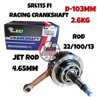 SRL115 FI RACING CRANKSHAFT V2 JET ROD 4.65MM LEO THAILAND