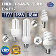 11W/15W/18W ENERGY SAVING BULB E27 E14 DAYLIGHT WHITE / WARM YELLOW ENERGY EFFICIENT MENTOL LAMPU PUTIH / KUNING LAMP