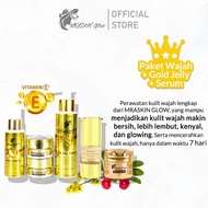 [GET 6 PCS] MRASKIN GLOW Complete Bpom Package - Facial Skincare Package + Gold Jelly + Serum Facial