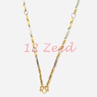 Necklace With 5 Amulets 2 Kings 3:1 Matchstick Pattern Size 3 Mm Laser Gold Work 1 Genuine Stainless